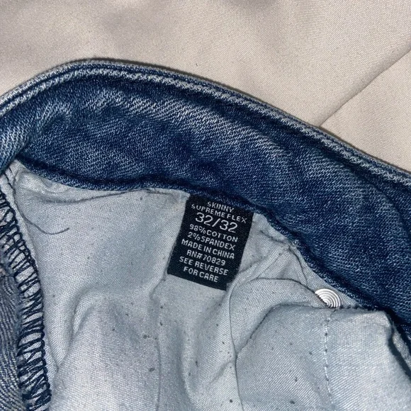 Light Wash Ripped Moto side stripe skinny jeans - Picture 3 of 3